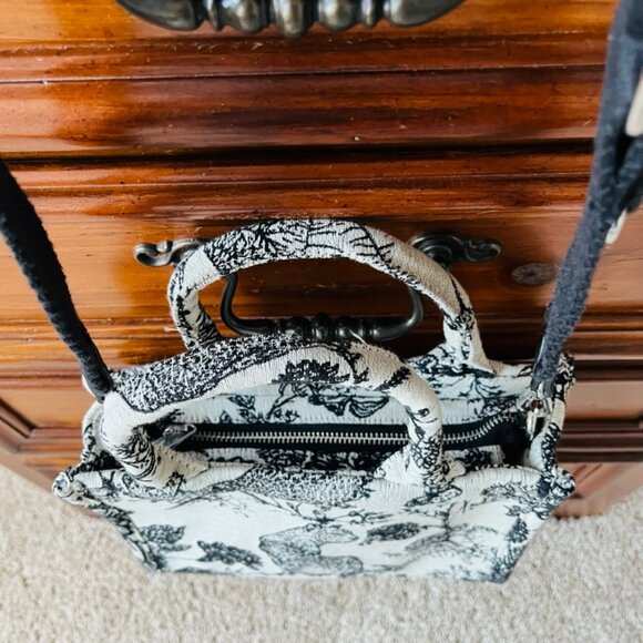 A New Day Toile Leopard Crossbody Bag, Cream & Black - Picture 5 of 6